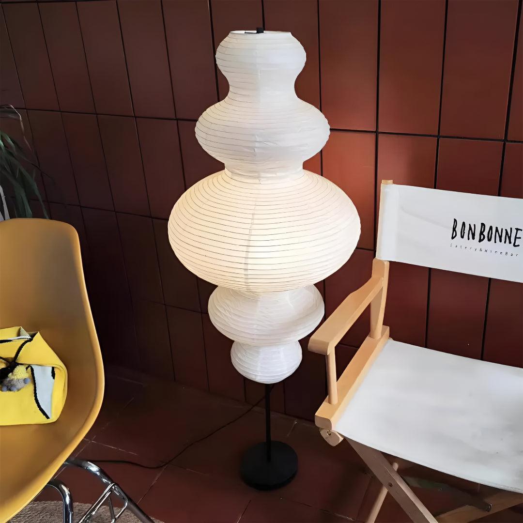 Lampada da Terra in Carta Noguchi Moderna per Illuminazione del Soggiorno