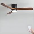 Ventilatore a soffitto in legno nordico moderno con luce e telecomando