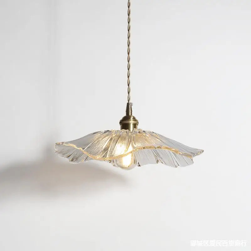FloraShine Light - Elegante lampada a sospensione in vetro floreale