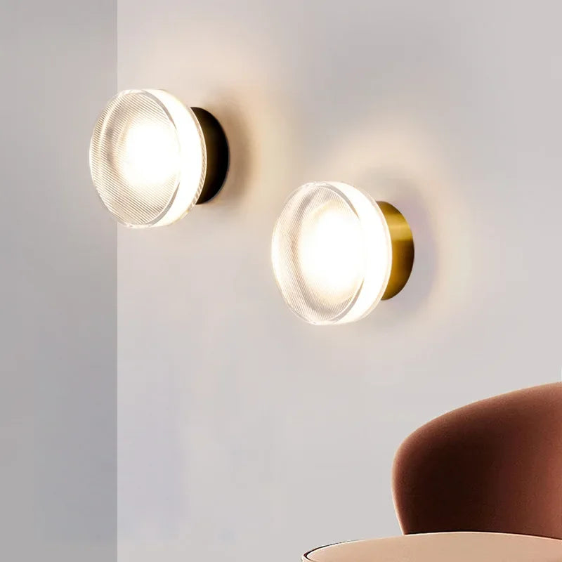 Frendorf - Moderna lampada da parete rotonda per un'eleganza atmosferica