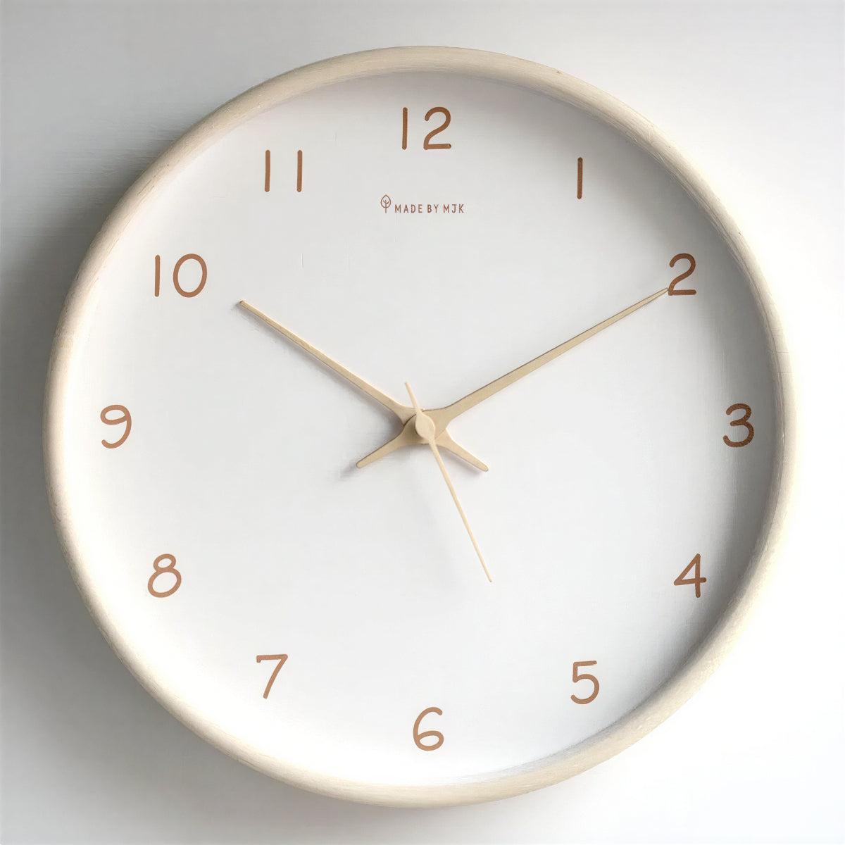 Orologio da Parete Analogico in Legno Moderno Silenzioso