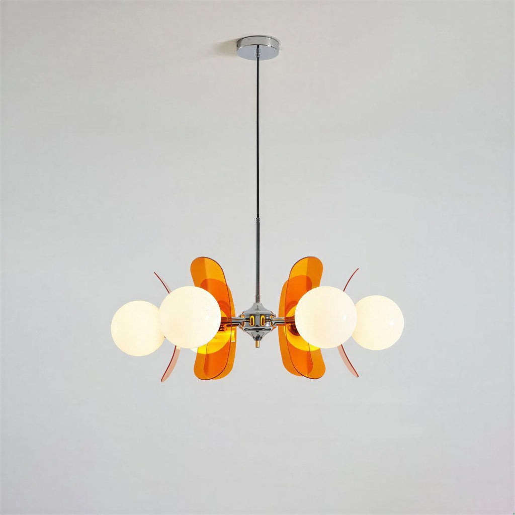 Lampadario Moderno Sputnik con Paralumi in Vetro