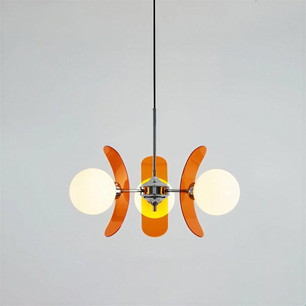Lampadario Moderno Sputnik con Paralumi in Vetro