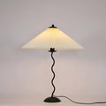 Lampada da Tavolo Moderna a Ondine con Paralume Plissettato