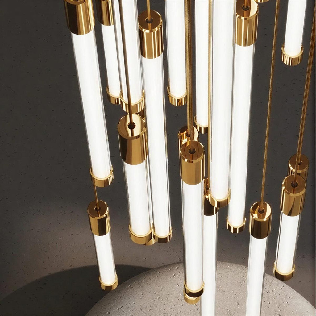 Lampadario Moderno Appeso con Design a Tubo Verticale Dimmerabile