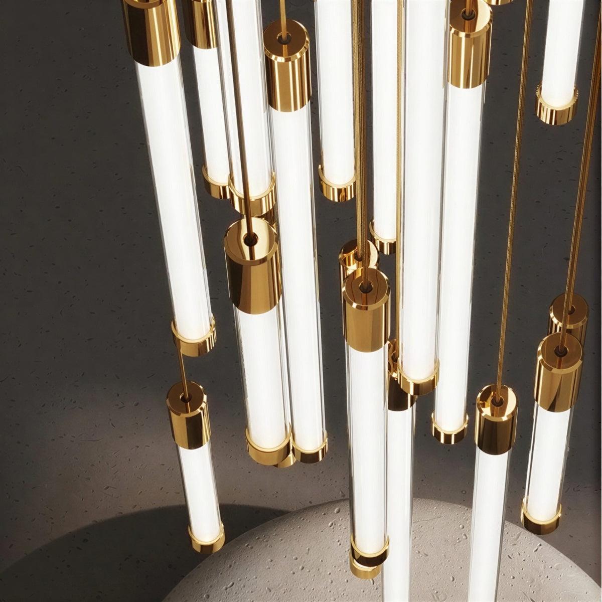 Lampadario Moderno Appeso con Design a Tubo Verticale Dimmerabile