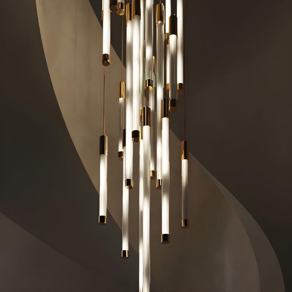 Lampadario Moderno Appeso con Design a Tubo Verticale Dimmerabile