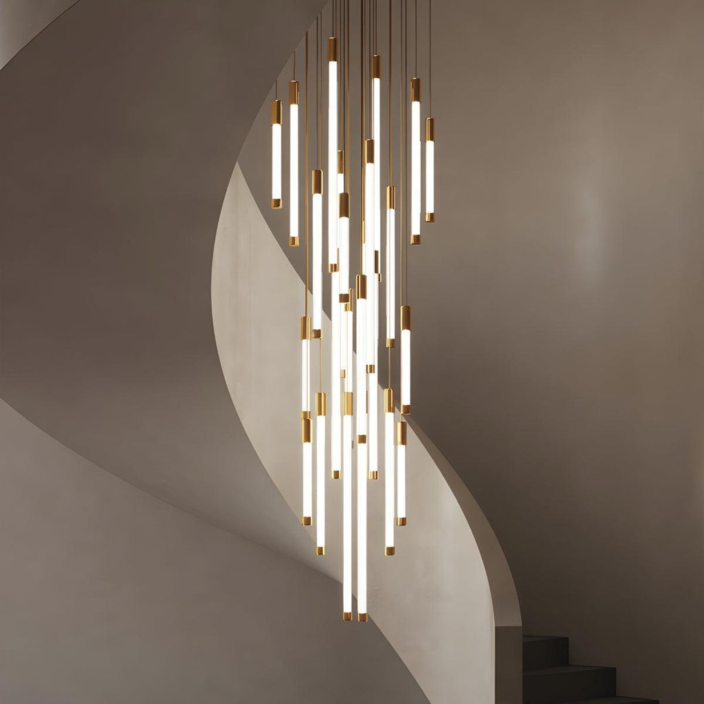 Lampadario Moderno Appeso con Design a Tubo Verticale Dimmerabile