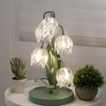 Lampada da Tavolo Moderna con Paralumi in Vetro a Fiore