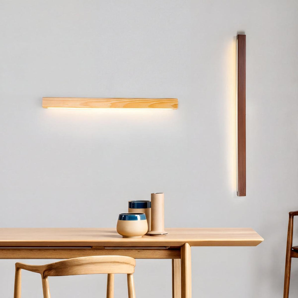 Applique da Bagno Moderna con Design Minimalista in Legno Sottile