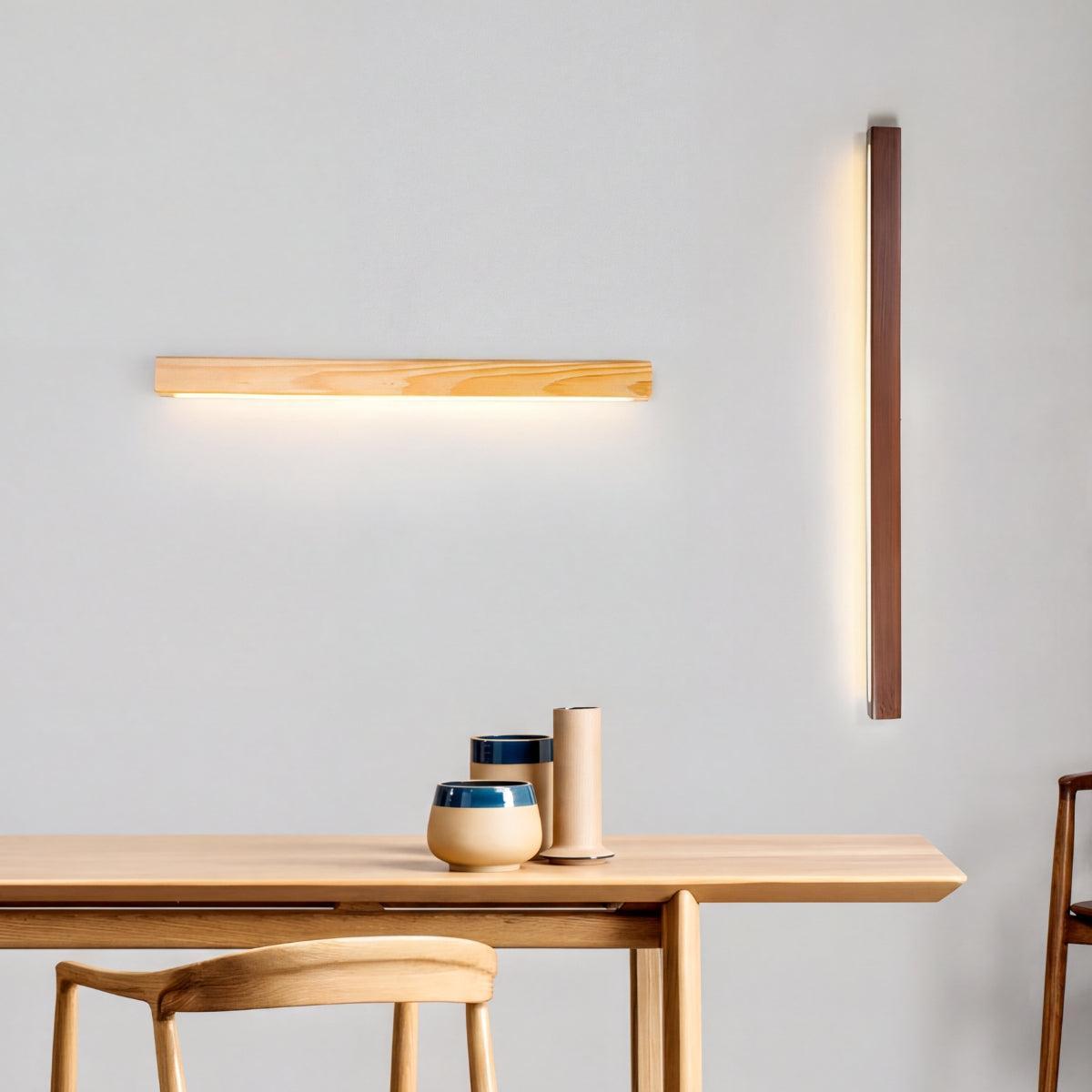 Applique da Bagno Moderna con Design Minimalista in Legno Sottile