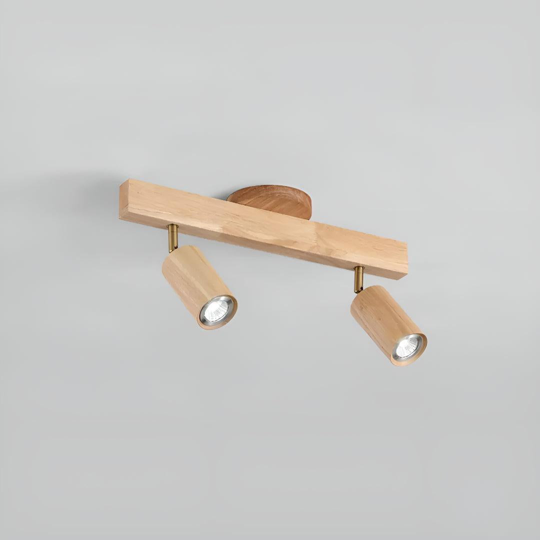 Faretto da Incasso in Legno Moderno con Teste Regolabili