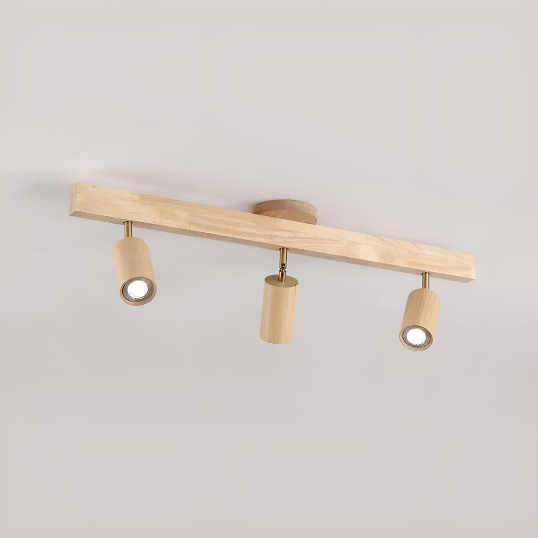 Faretto da Incasso in Legno Moderno con Teste Regolabili