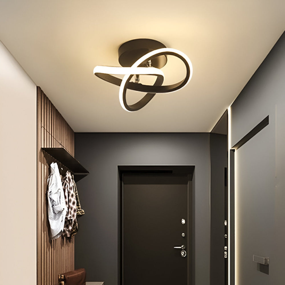 Lumivra – Lampada da soffitto moderna astratta a LED con funzione dimmerabile (Ø24 cm)