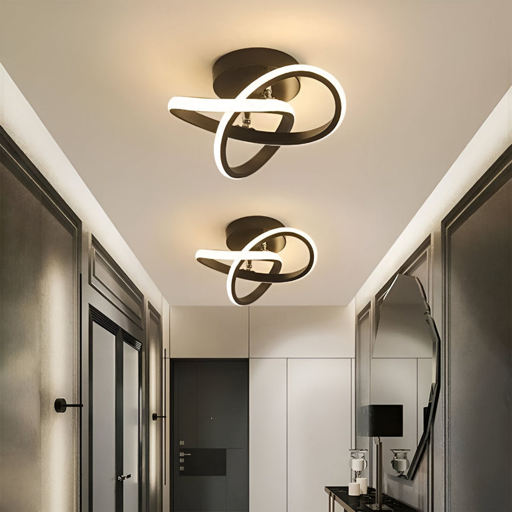 Lumivra – Lampada da soffitto moderna astratta a LED con funzione dimmerabile (Ø24 cm)