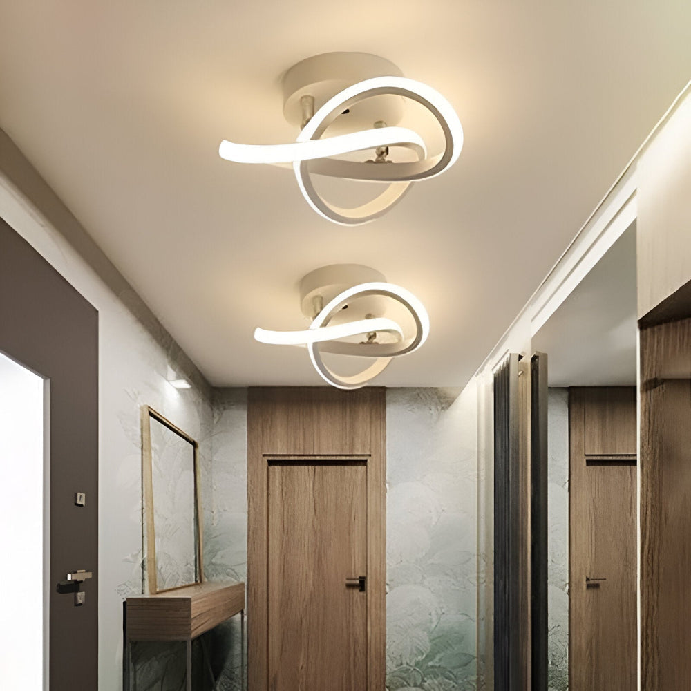 Lumivra – Lampada da soffitto moderna astratta a LED con funzione dimmerabile (Ø24 cm)