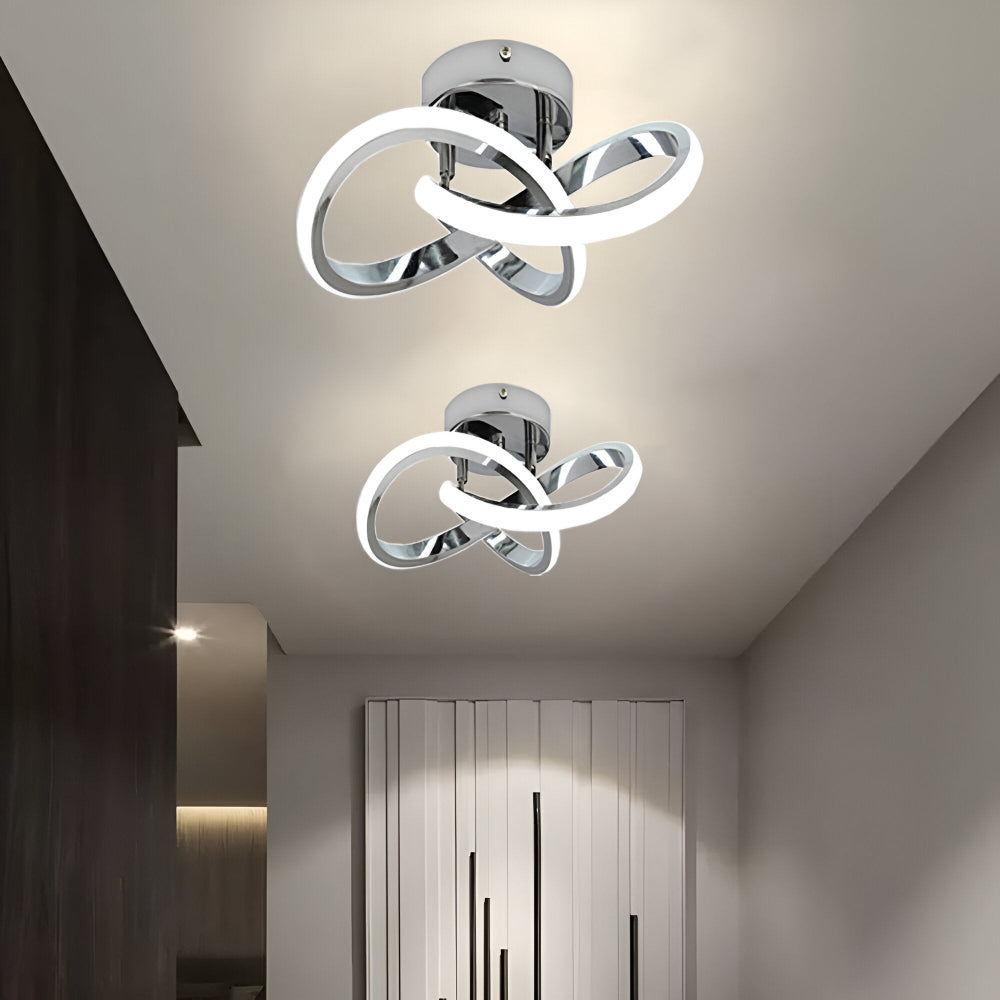 Lumivra – Lampada da soffitto moderna astratta a LED con funzione dimmerabile (Ø24 cm)