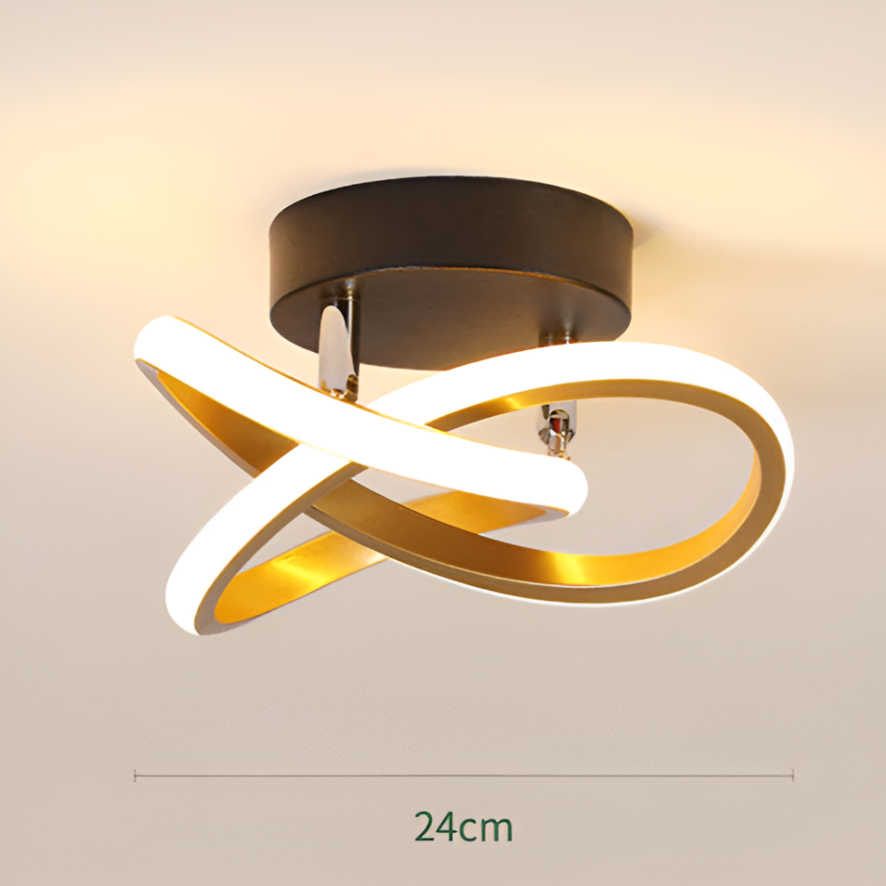 Lumivra – Lampada da soffitto moderna astratta a LED con funzione dimmerabile (Ø24 cm)