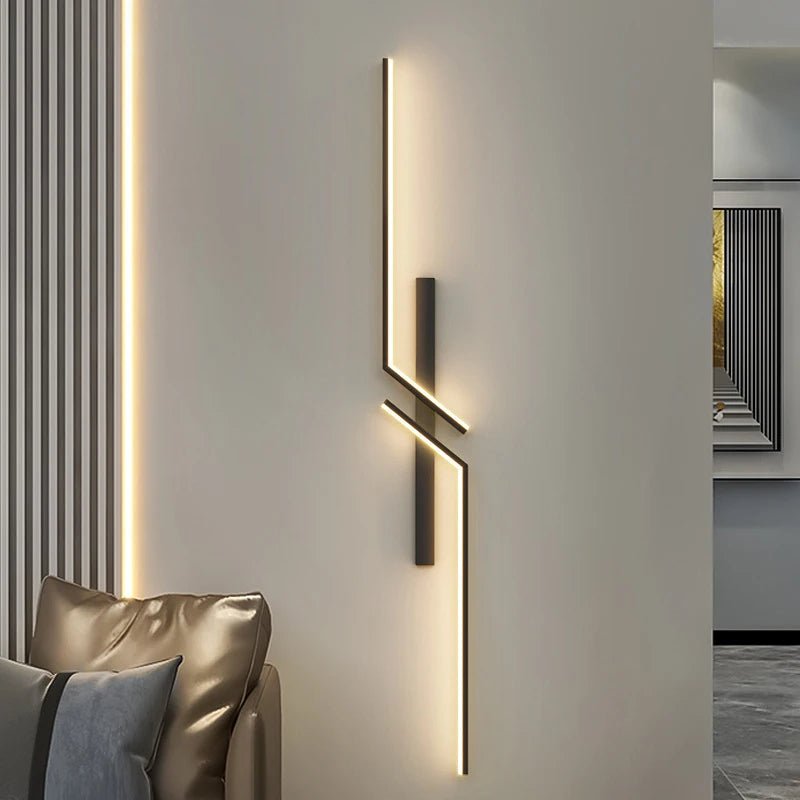 Lampada da parete LED creativa con design a strisce | Design moderno e luce dimmerabile in 3 colori
