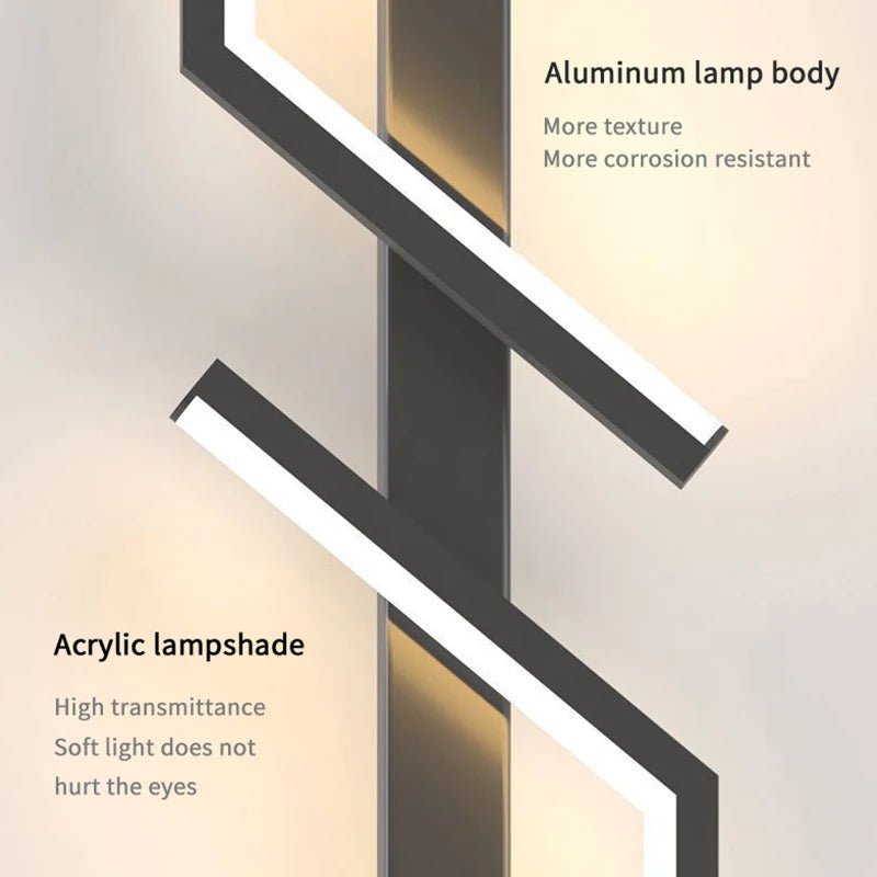 Lampada da parete LED creativa con design a strisce | Design moderno e luce dimmerabile in 3 colori