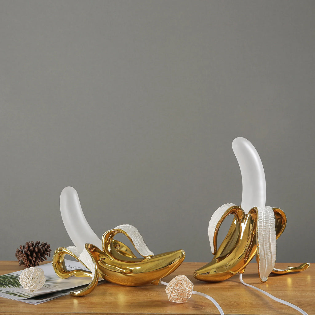 Lampada decorativa a banana – Lampada da tavolo moderna per un arredamento interno elegante
