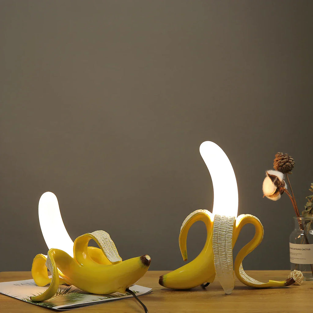 Lampada decorativa a banana – Lampada da tavolo moderna per un arredamento interno elegante