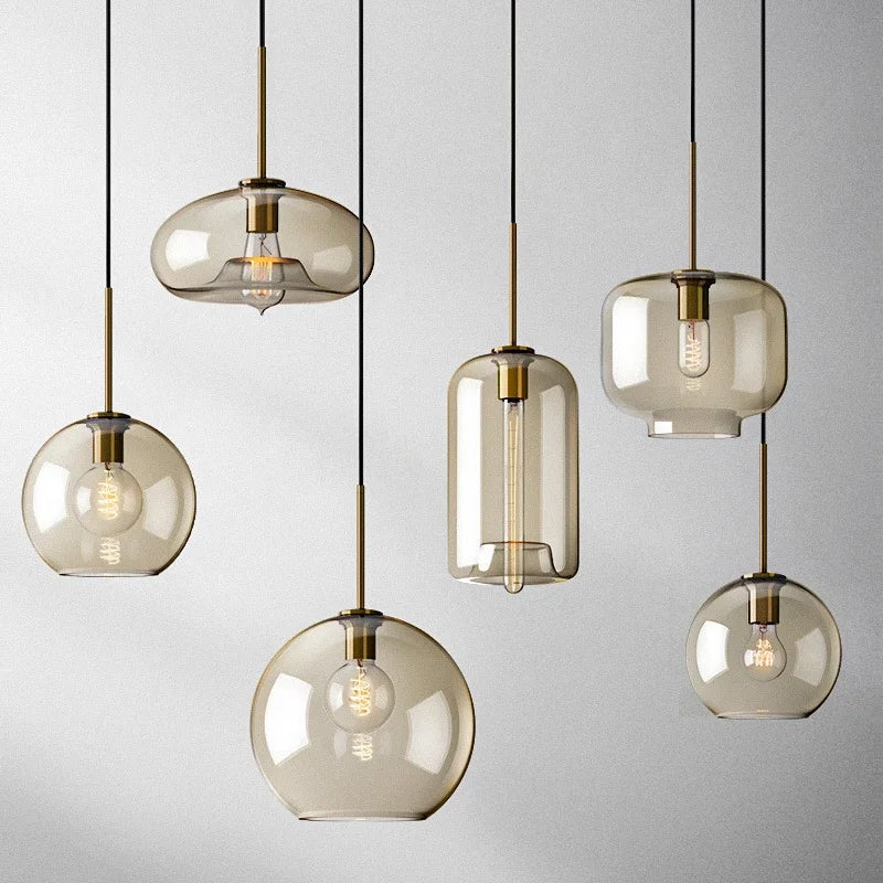 NordicGlow – Elegante lampada a sospensione in vetro scandinava