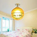 Lampada da soffitto LED a design calcistico - Lampada per cameretta con sfera di vetro