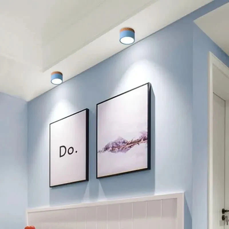 LUMINORD – Moderna lampada da soffitto LED dimmerabile con design in legno