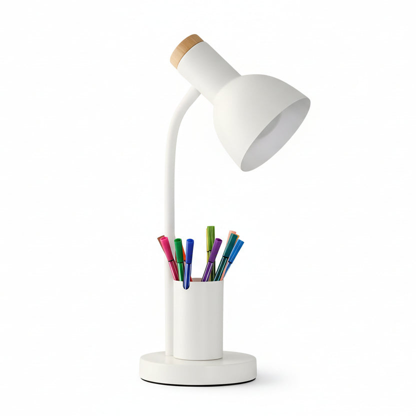 BRIGHTHOLD – Lampada da tavolo LED moderna con portapenne per scrivania e casa
