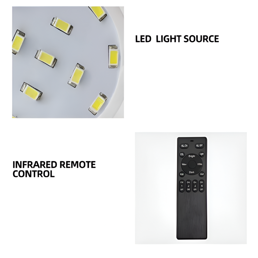 LumoSquare – Lampada da Parete Quadrata in Metallo con Luce LED Dimmerabile e Telecomando