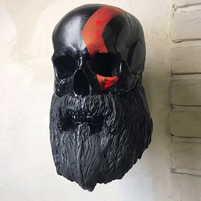 Supporto per casco da moto a forma di teschio