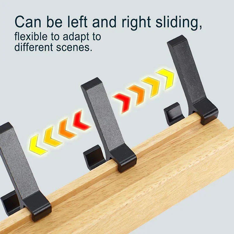 Nordivo Appendiabiti da Parete con Ganci Doppio Mobili | Design Scandinavo | Legno & Alluminio | Salvaspazio & Moderno