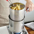SMARTFRY POT - Friggitrice in acciaio inox con manico anti-scottatura e design a risparmio d'olio per una cottura sicura ed efficiente