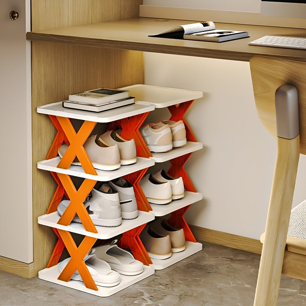 FlexiStack Scarpiera – Organizer Pieghevole per Scarpe Multiple per Spazi Ridotti