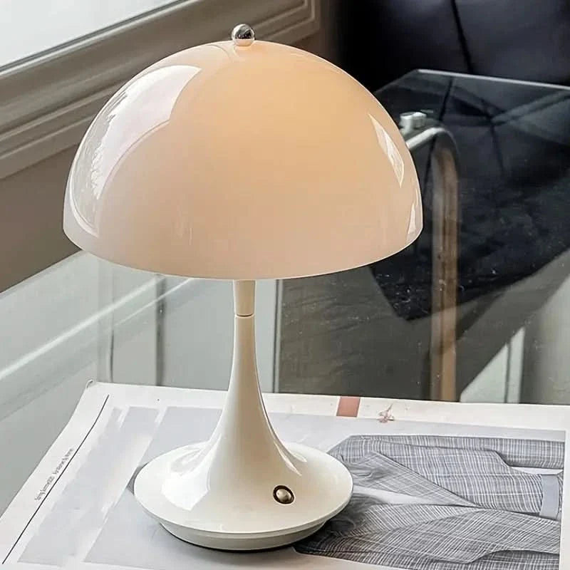 Lampada da Tavolo a LED Regolabile a Forma di Fungo con Dimmer Touch