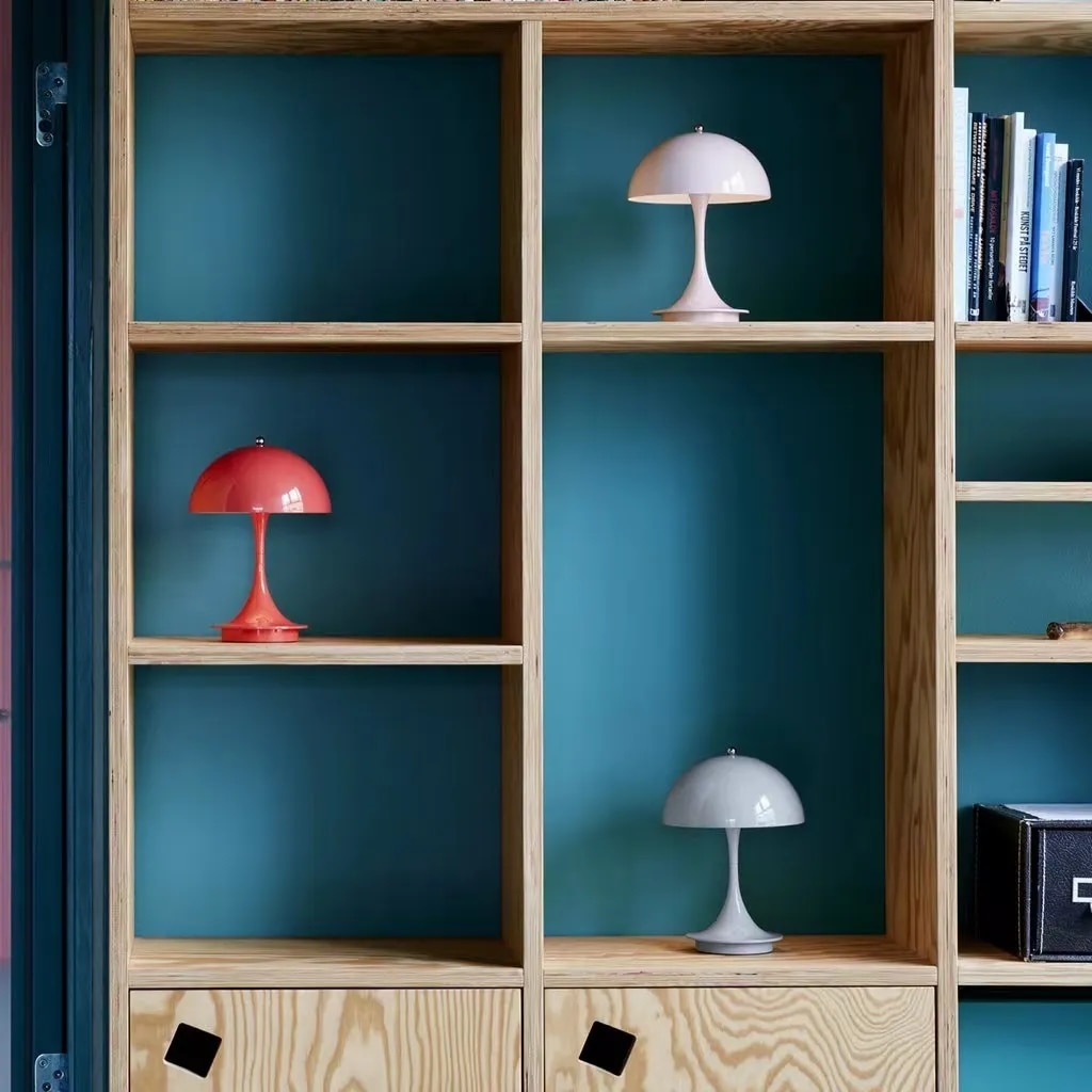 Lampada da Tavolo a LED Regolabile a Forma di Fungo con Dimmer Touch