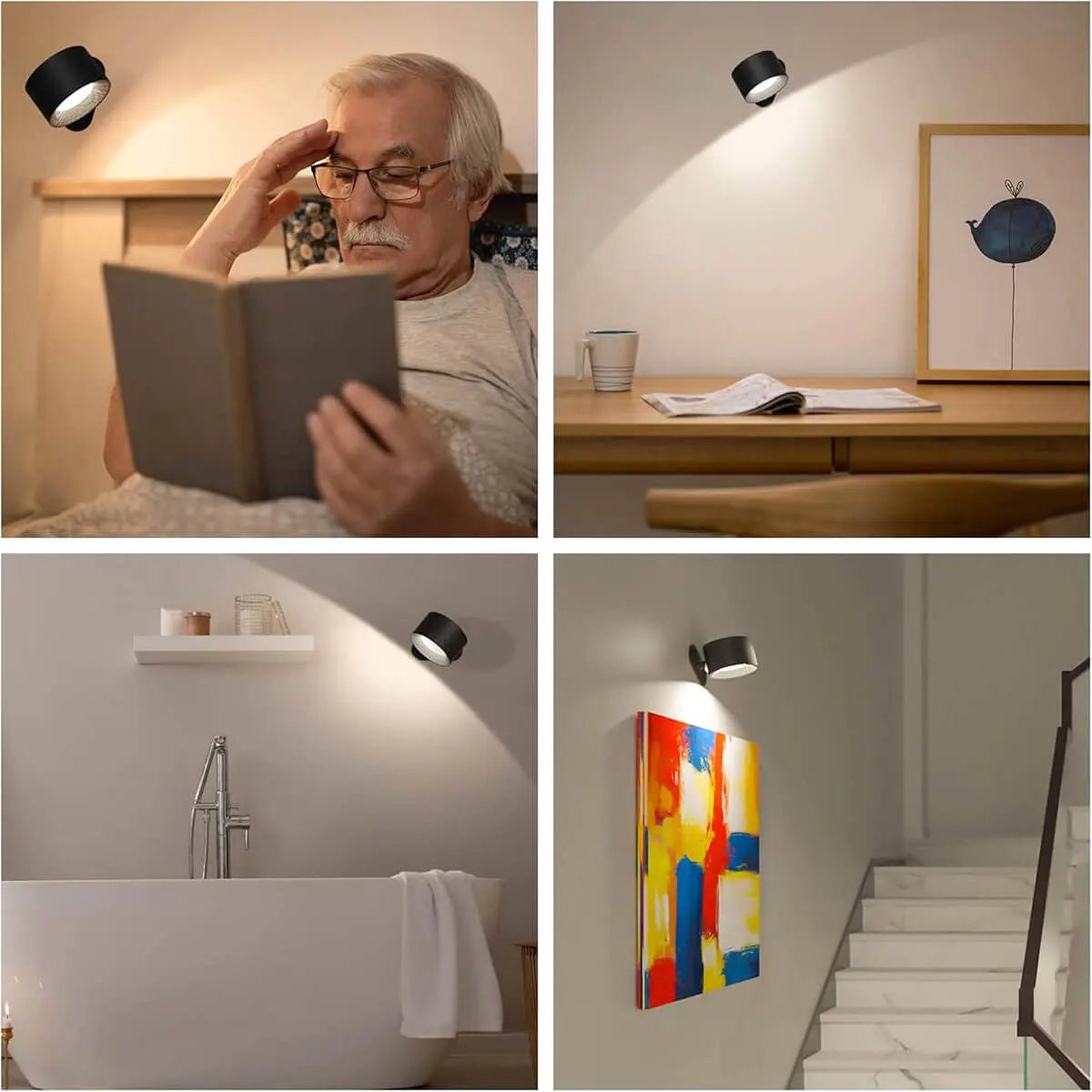 Lampada da parete nordica wireless con telecomando