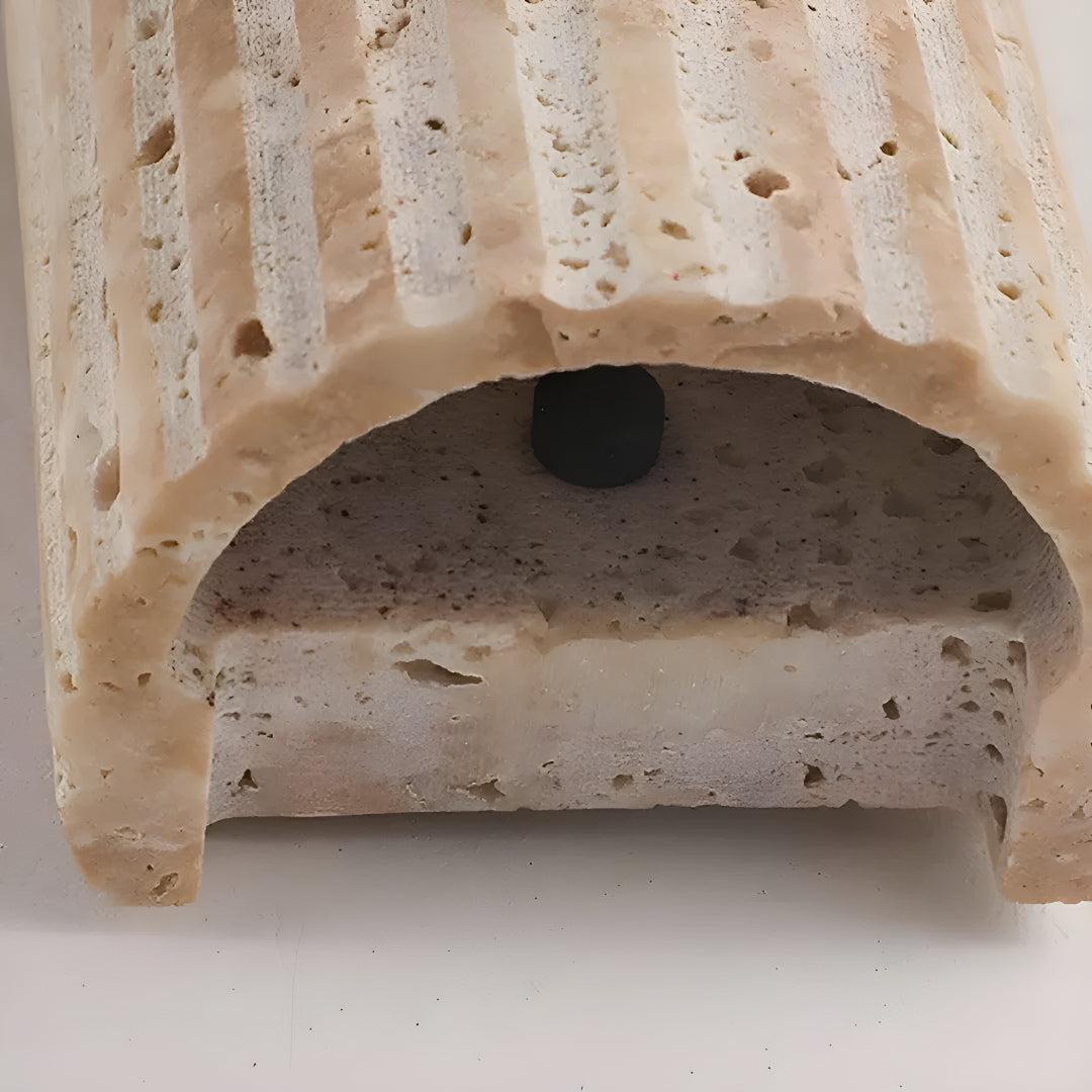 Applique da Parete in Pietra Naturale con Luce LED Calda