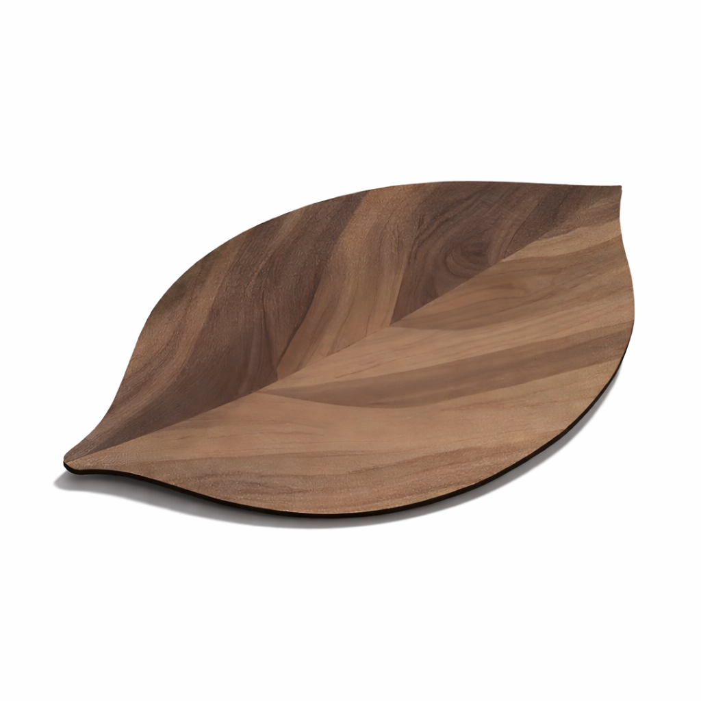 Leafora – Tappeto Ovale da Bagno in Foglie Naturali, Antiscivolo e Assorbente