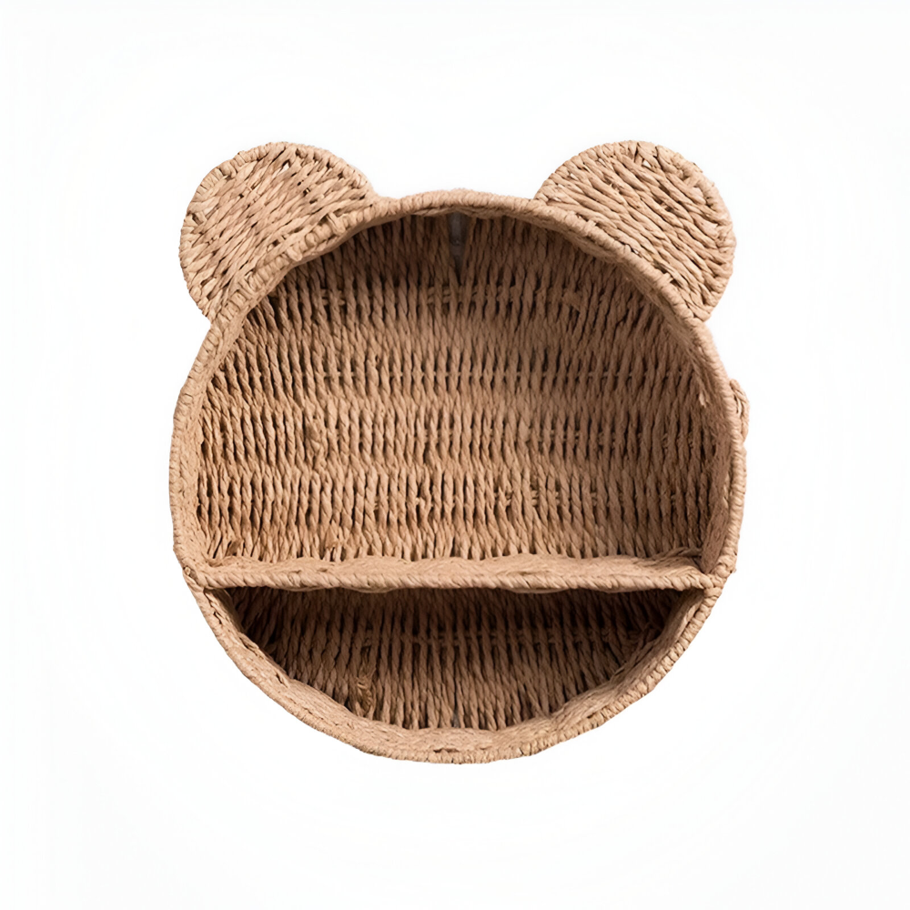 RattaZoo Shelf – Mensola a Muro in Rattan a Forma di Animale Fatta a Mano