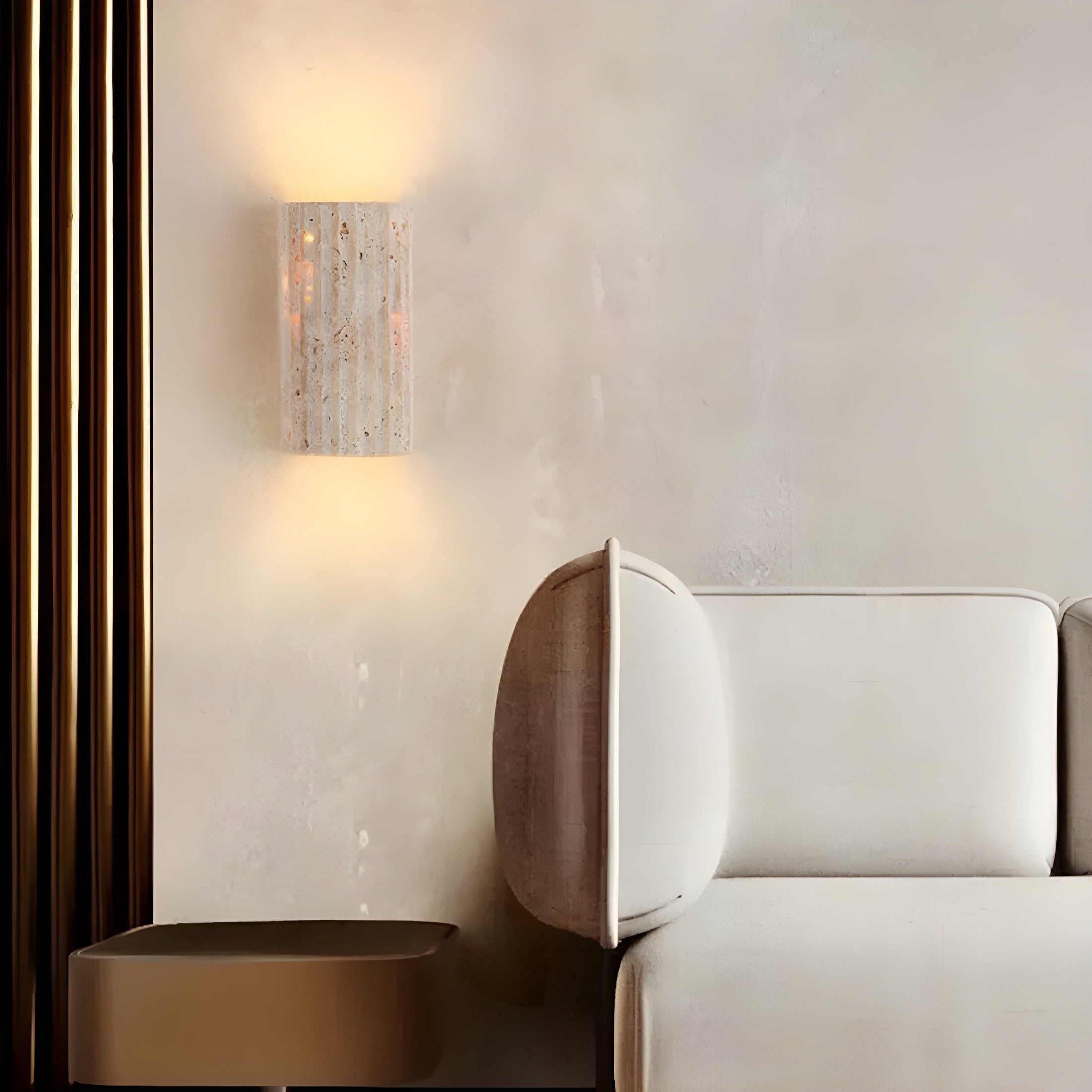 Lampada da parete in pietra naturale per interni eleganti