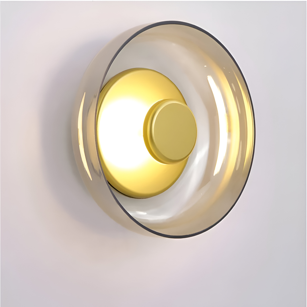 NordBowl – Applique Murale Scandinave Rotonda in Vetro e Alluminio | Illuminazione LED Moderna Nordic