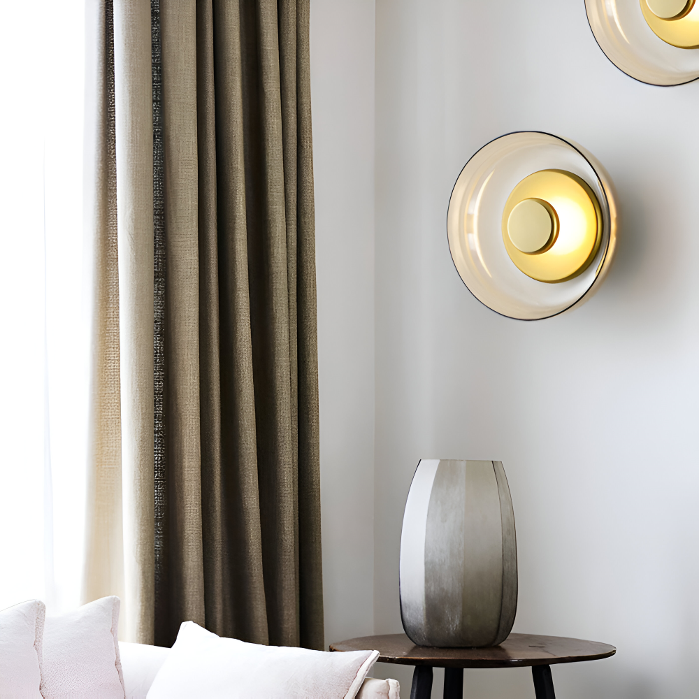 NordBowl – Applique Murale Scandinave Rotonda in Vetro e Alluminio | Illuminazione LED Moderna Nordic