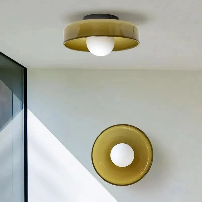Lampada da soffitto in vetro con design scandinavo – Illuminazione accogliente per ogni interno