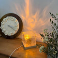 Lampada da Tavolo a Cubo di Vetro Nordico per Luce Ambientale