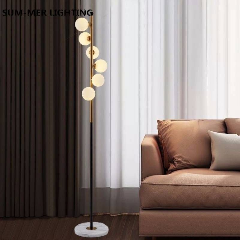 Lampada da Terra LED in Vetro Nordic Minimalista