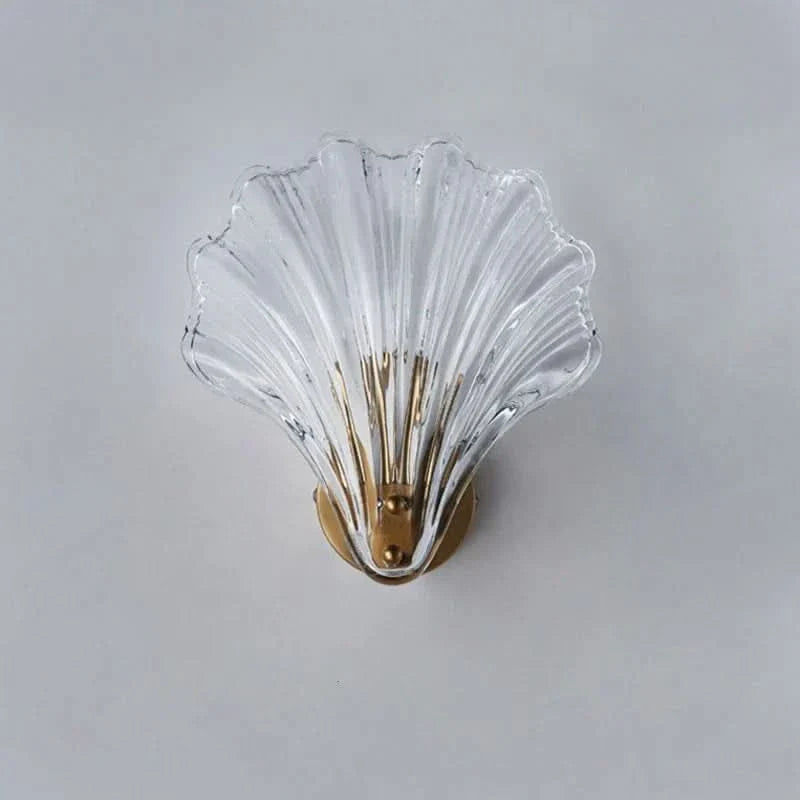 Applique in Vetro a Forma di Conchiglia – Faretto Decorativo LED Caldo