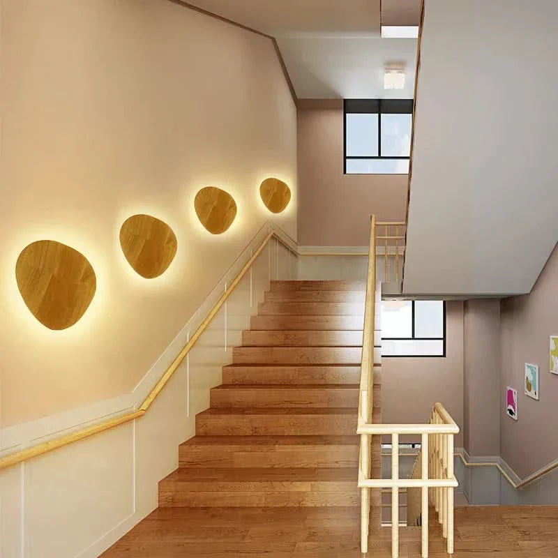 Lampada da Parete in Legno Scandivano LuxeRadiant