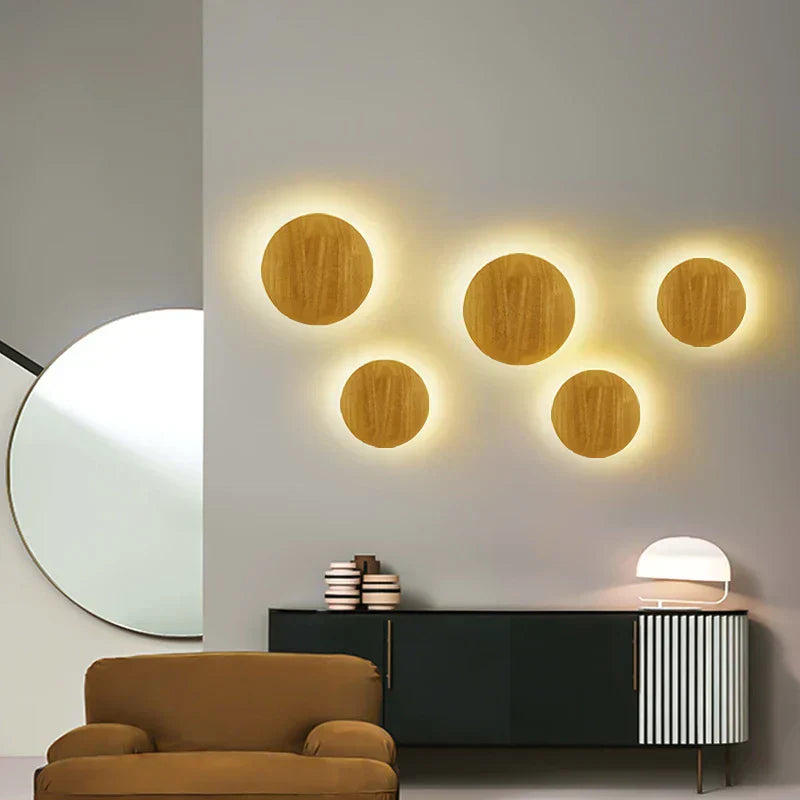 LuxeRadiant – Lampada da parete in legno scandinavo